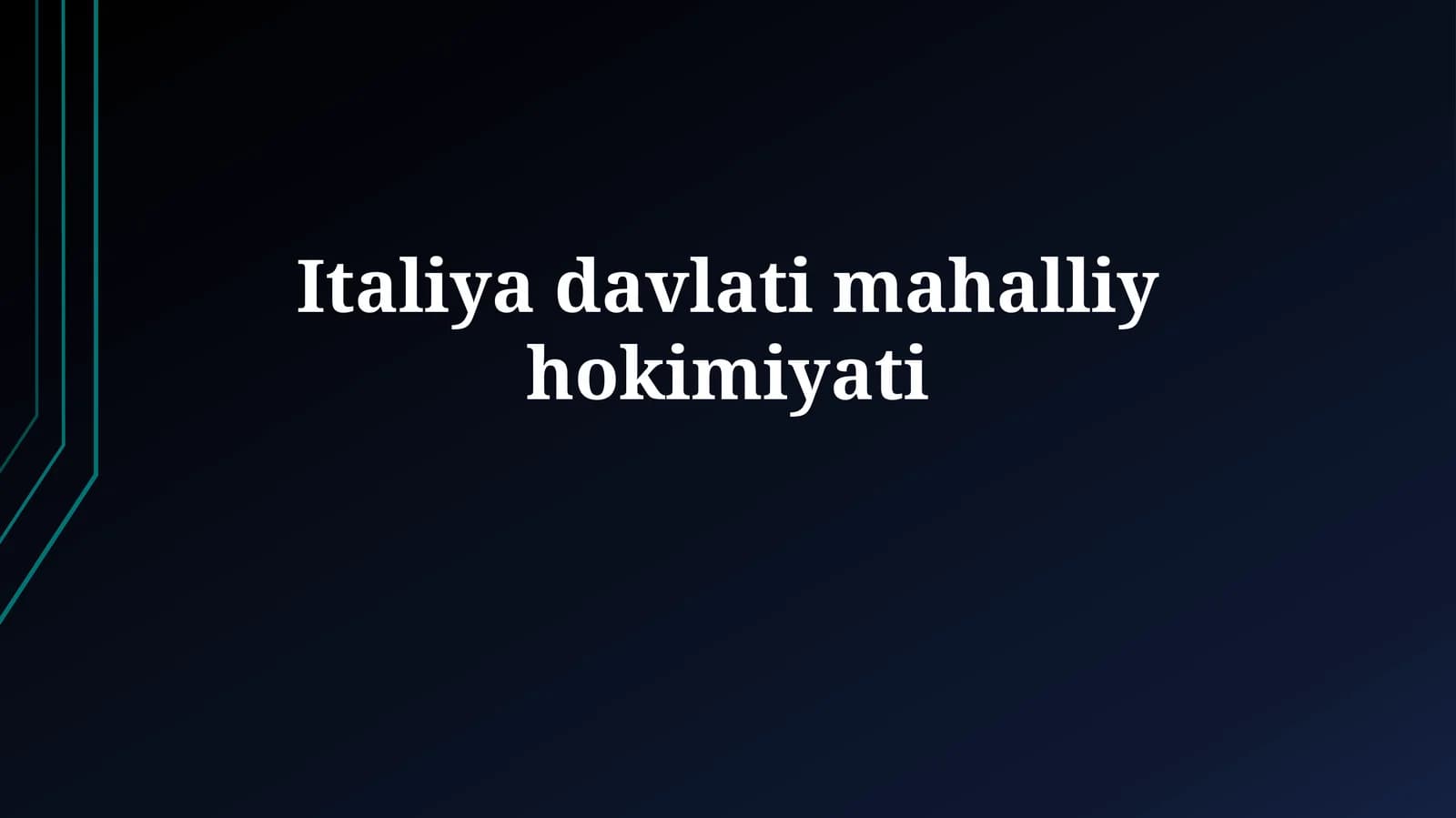 Italiya davlatimahalliyhokimiyati