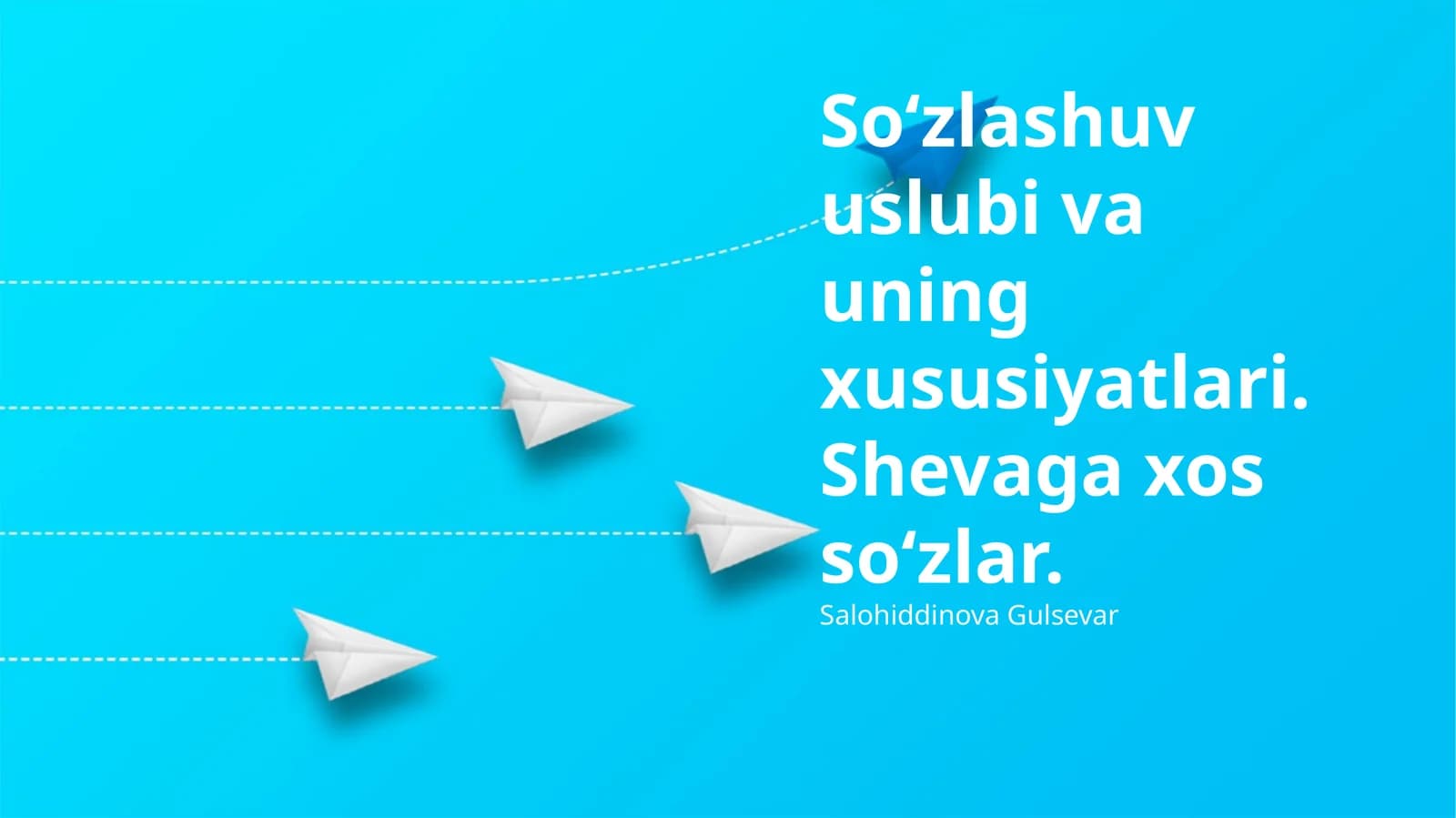 So‘zlashuv uslubi va uning xususiyatlari