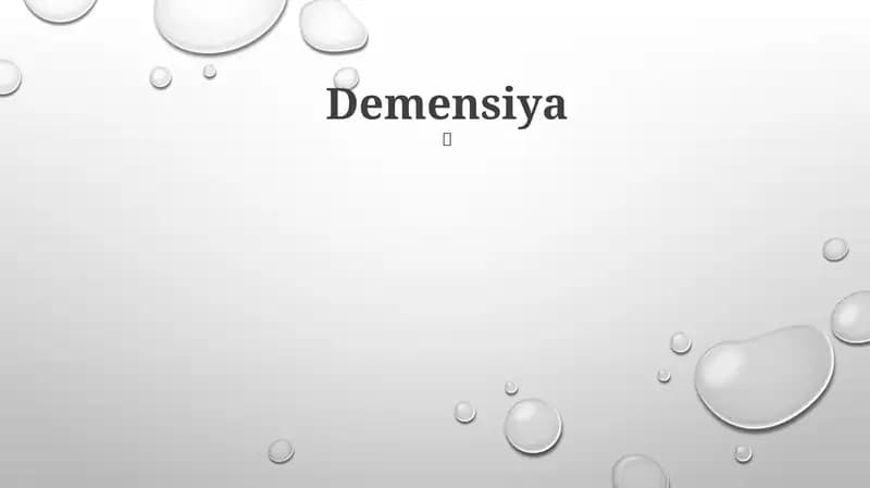 Demensiya