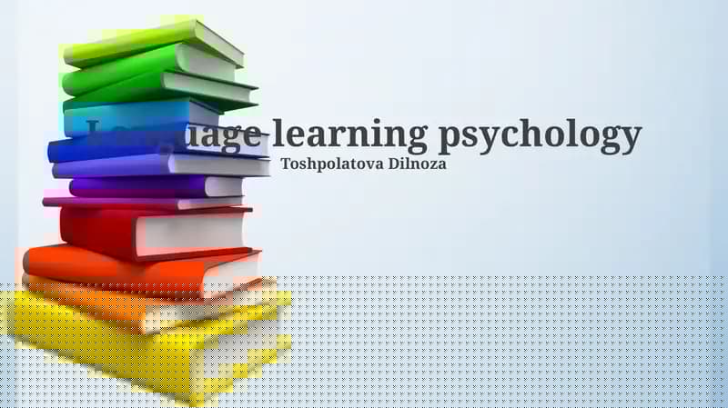 Language learning psychology