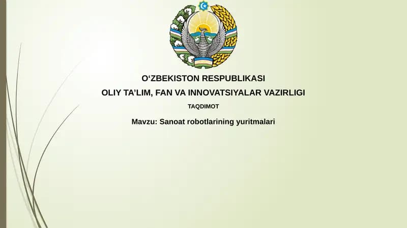 Sanoatrobotlarining yuritmalari
