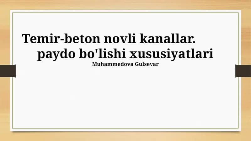 Temir-beton novli kanallar
