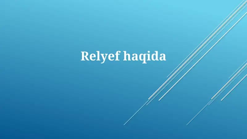 Relyefhaqida