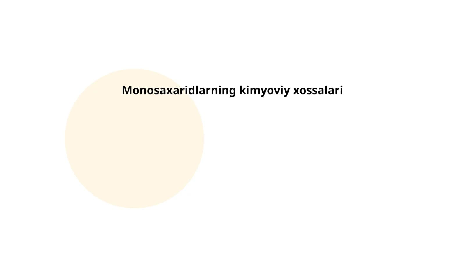 Monosaxaridlarning kimyoviy xossalari