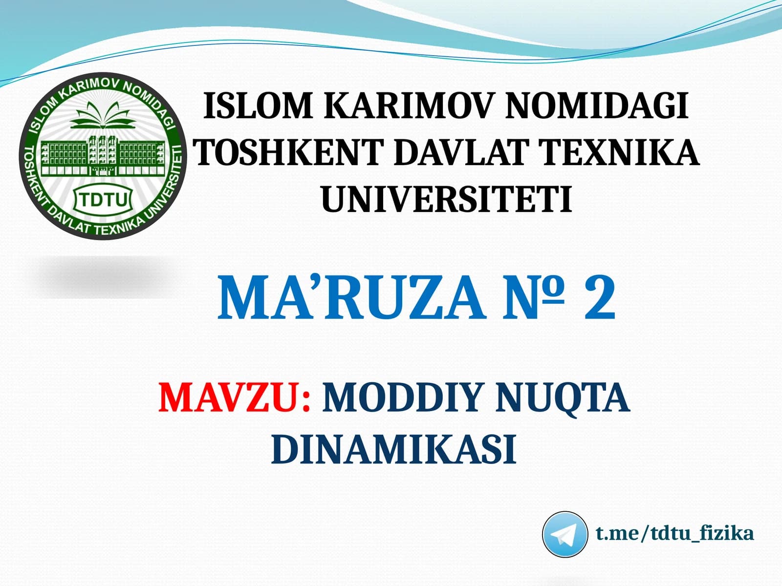 MODDIY NUQTA DINAMIKASI