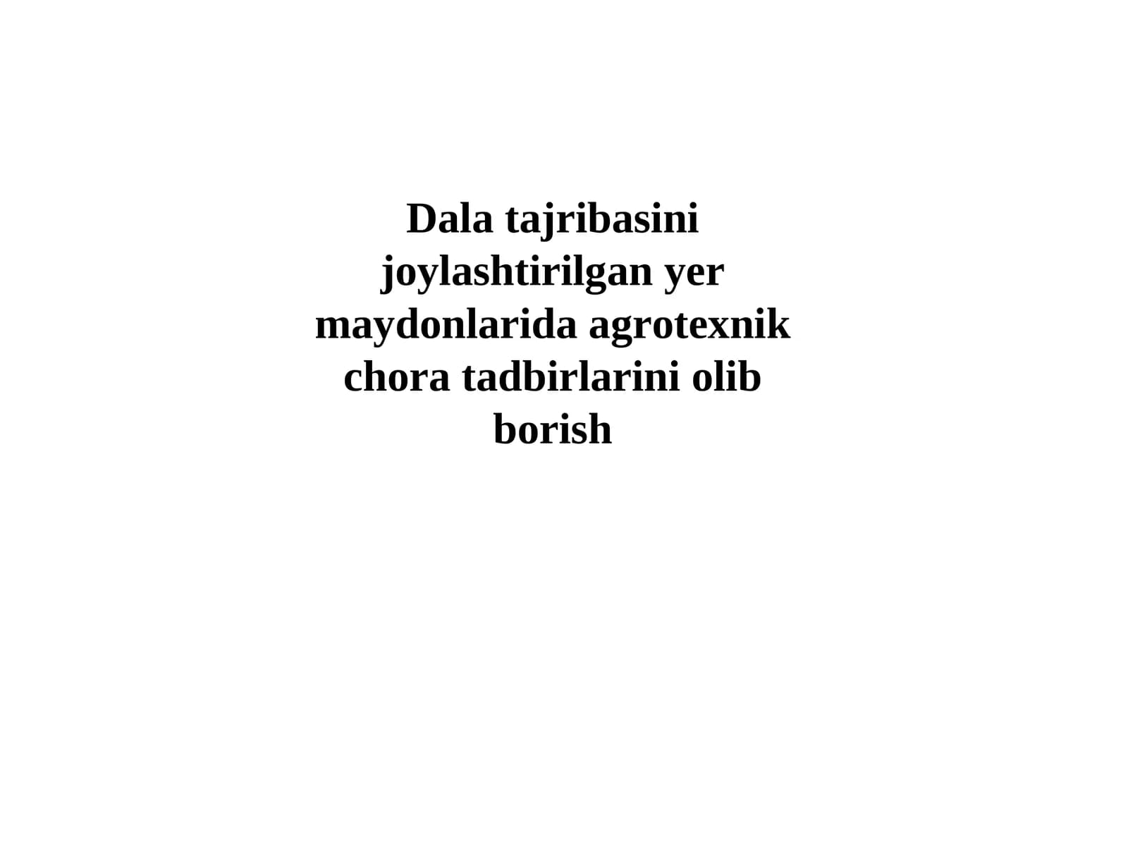 Tuproqqa ishlov berish