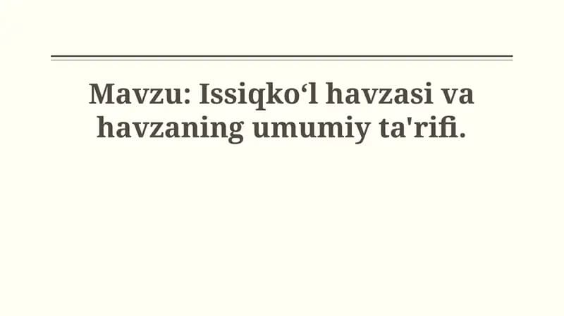 Issiqko'l havzasi