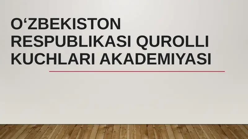 Oʻzbekiston Respublikasi Qurolli Kuchlari Akademiyasi