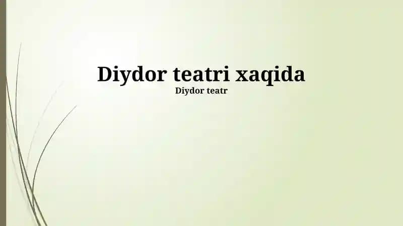 Diydor Teatr
