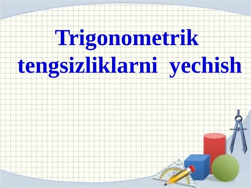 Trigonometrik tengsizliklar