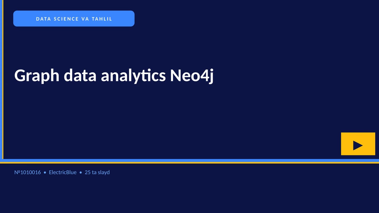 Graph data analytics Neo4j