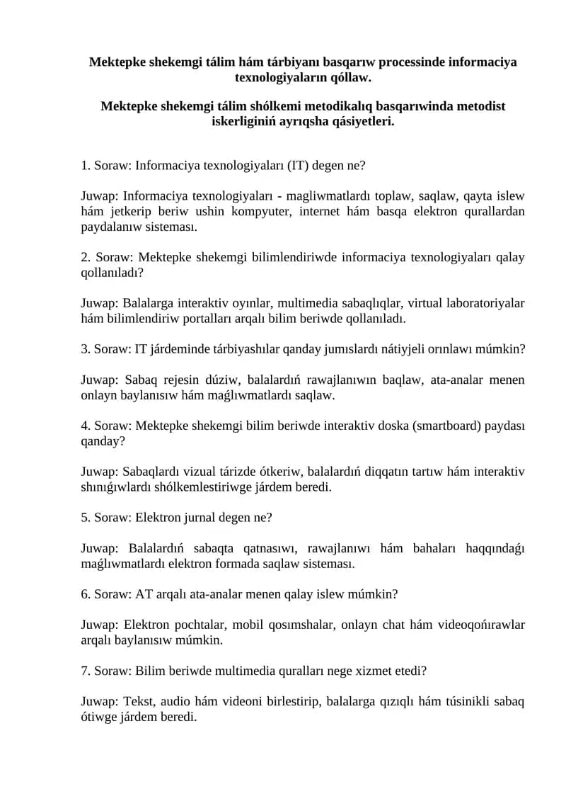 Informatsiya texnologiyalari
