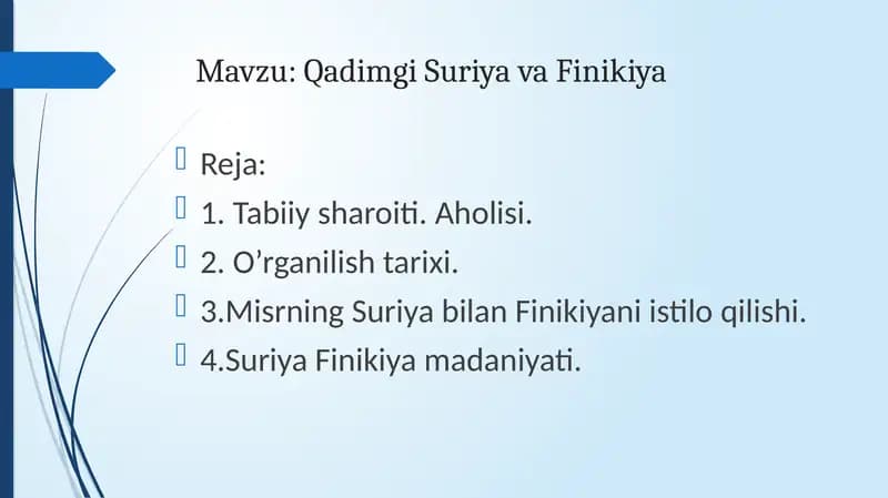 Qadimgi Suriya va Finikiya