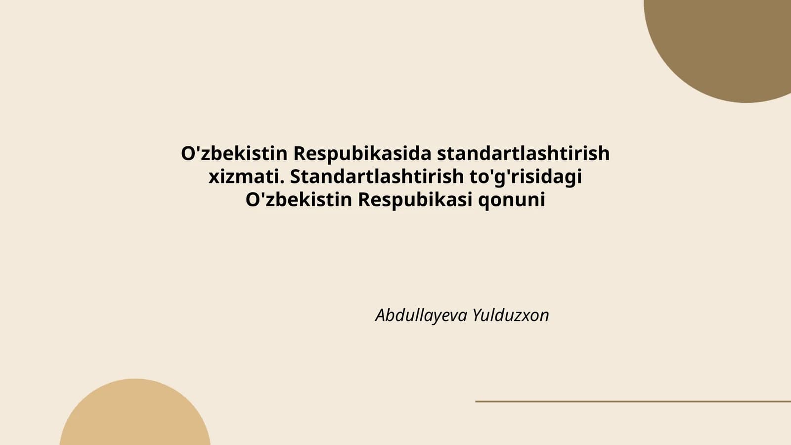 Standartlashtirish xizmati