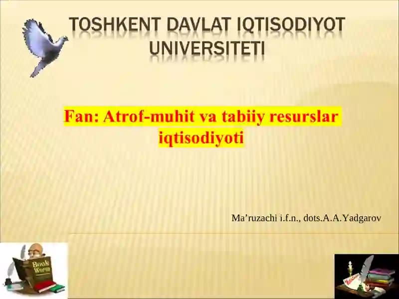 ATROF-MUHITNI QADRLASh: USULLARI