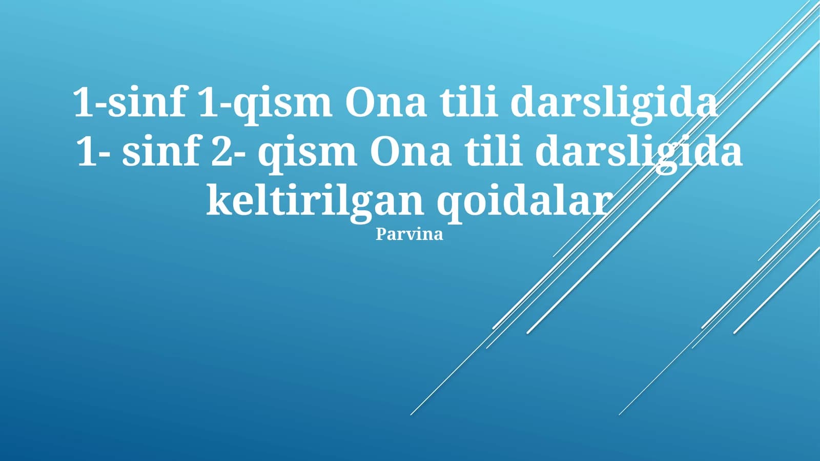 1-sinf 1-qism Ona tili darsligida