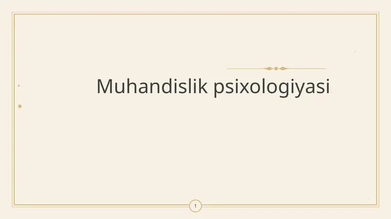 Muhandislik psixologiyasining tadqiqot metodlari