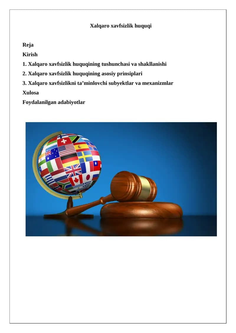 Xalqaro xavfsizlik huquqi