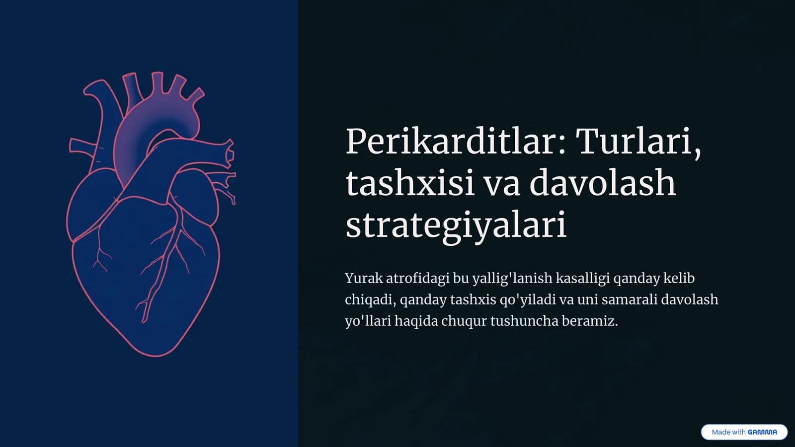 Perikarditlar: Turlari, tashxisi va davolash strategiyalari