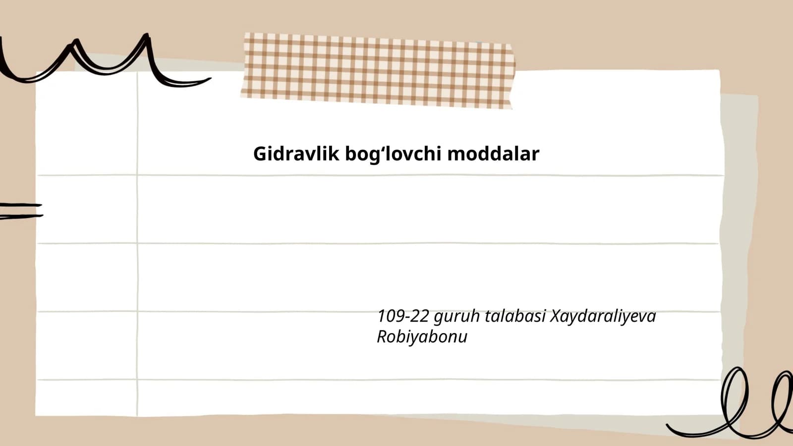 Gidravlik bog‘lovchi moddalar
