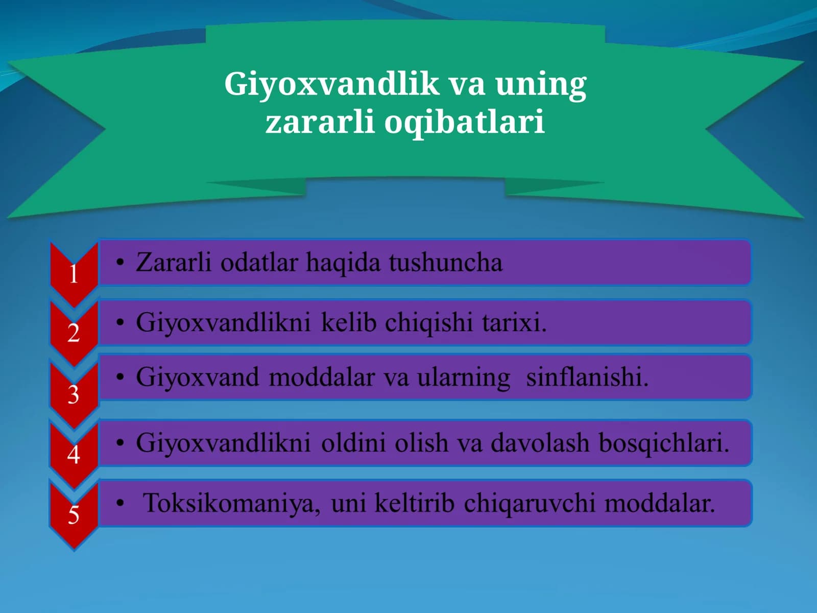 Giyoxvandlik va uning zararli oqibatlari