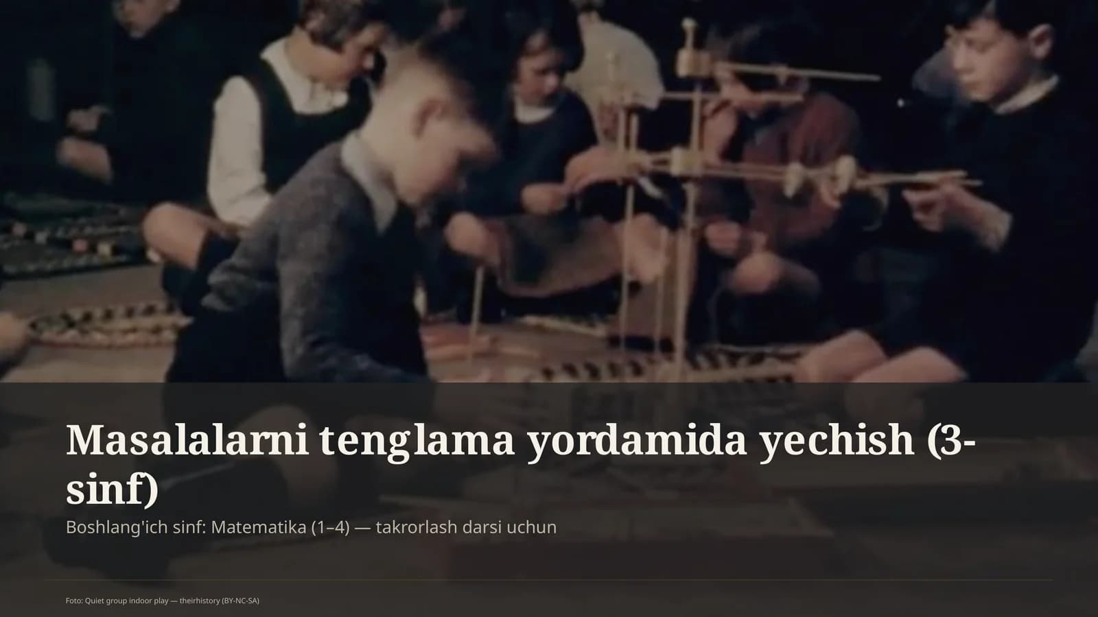 Masalalarni tenglama yordamida yechish (3-sinf)