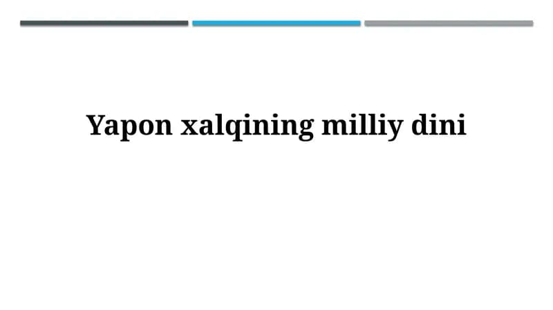Yapon xalqining milliydini