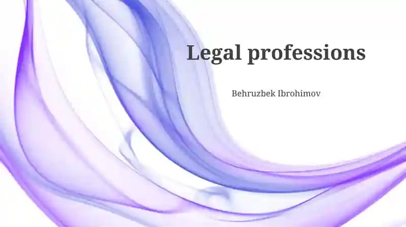 Legal professions
