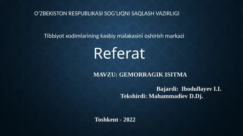 GEMORRAGIK ISITMA
