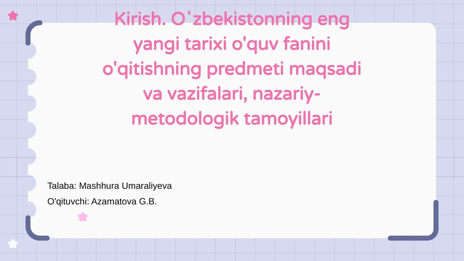 Kirish va mavzuning muhimligi