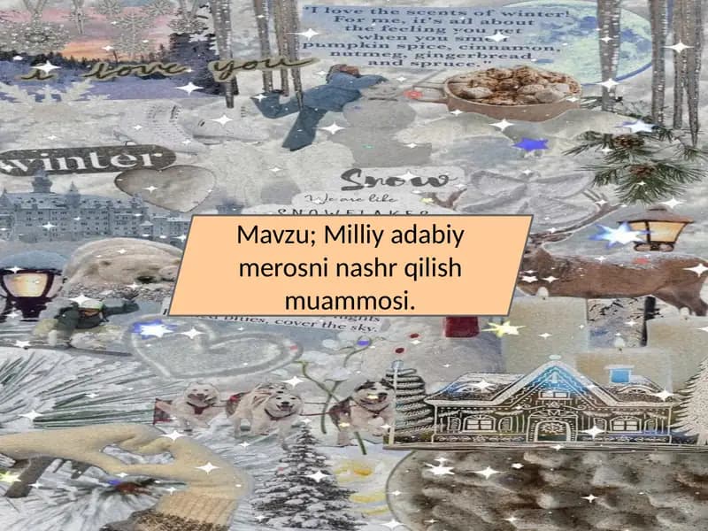 Milliy adabiy merosni nashr qilish muammosi