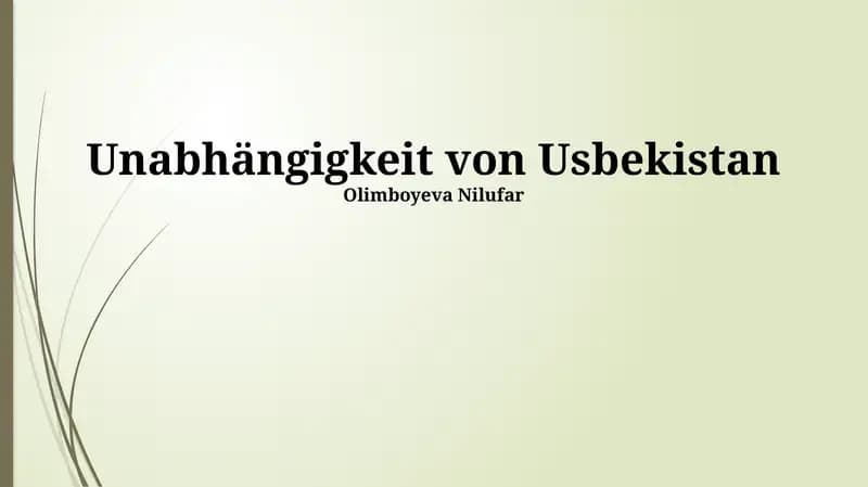 Unabhängigkeit von Usbekistan