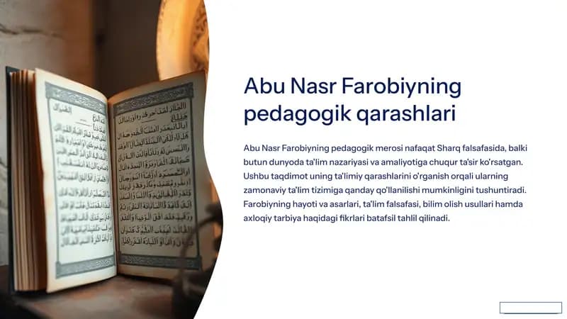 Abu Nasr Farobiyning pedagogik qarashlari