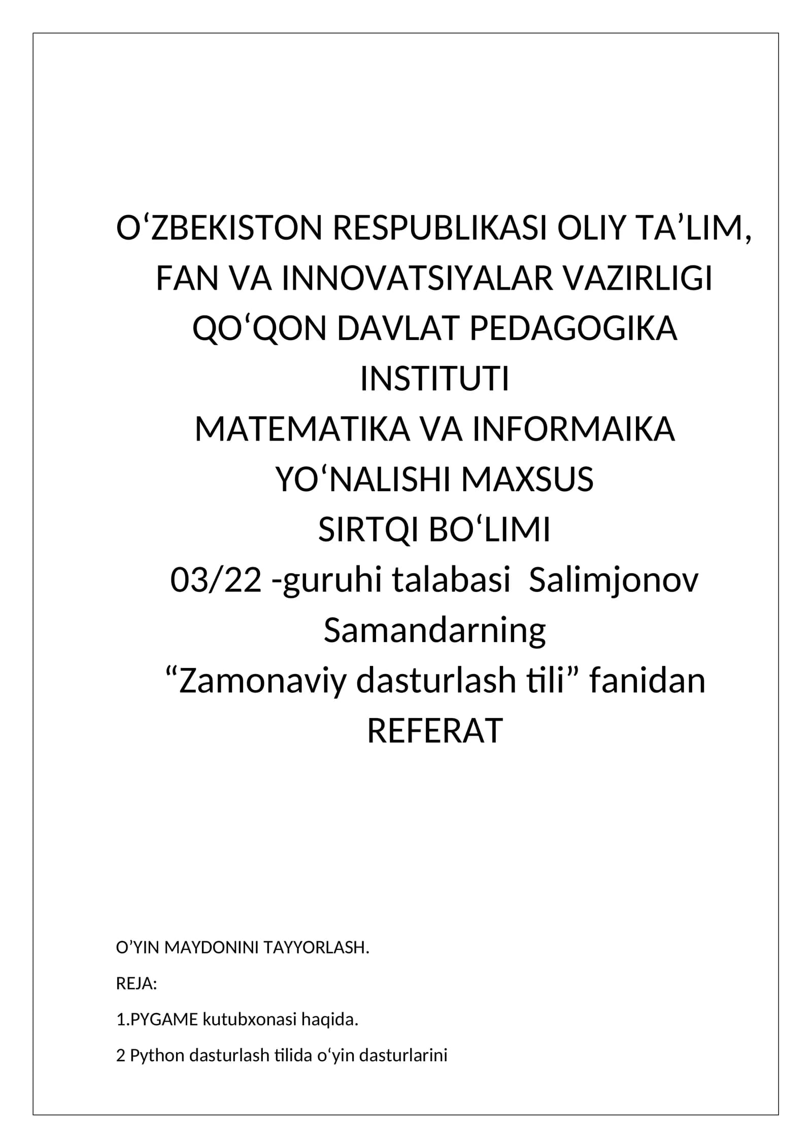 Zamonaviy dasturlash tili