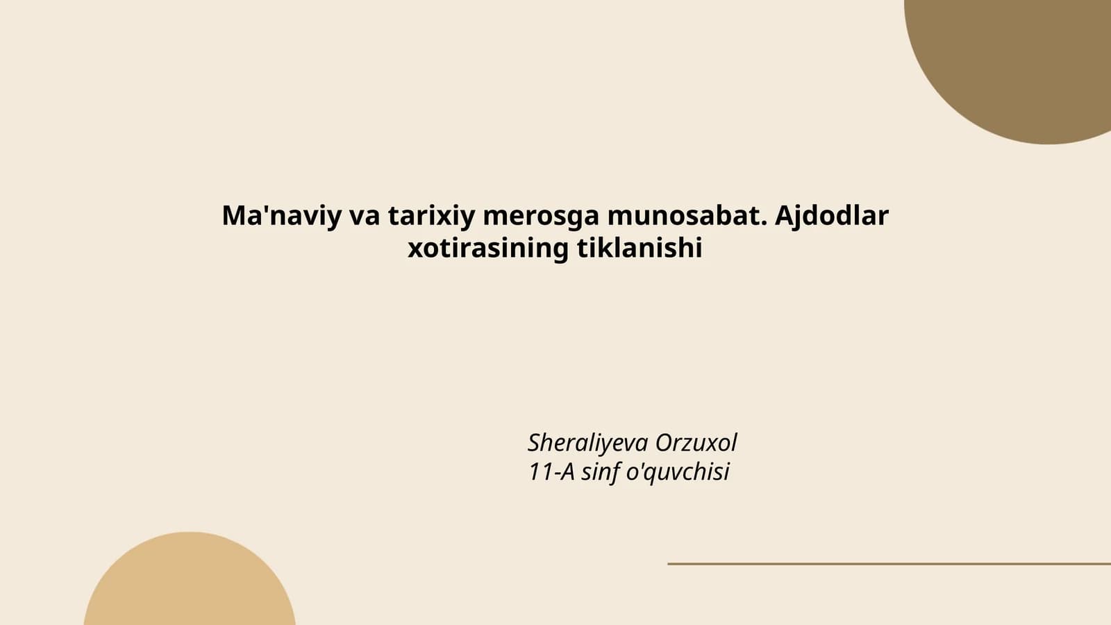 Ajdodlar xotirasining tiklanishi