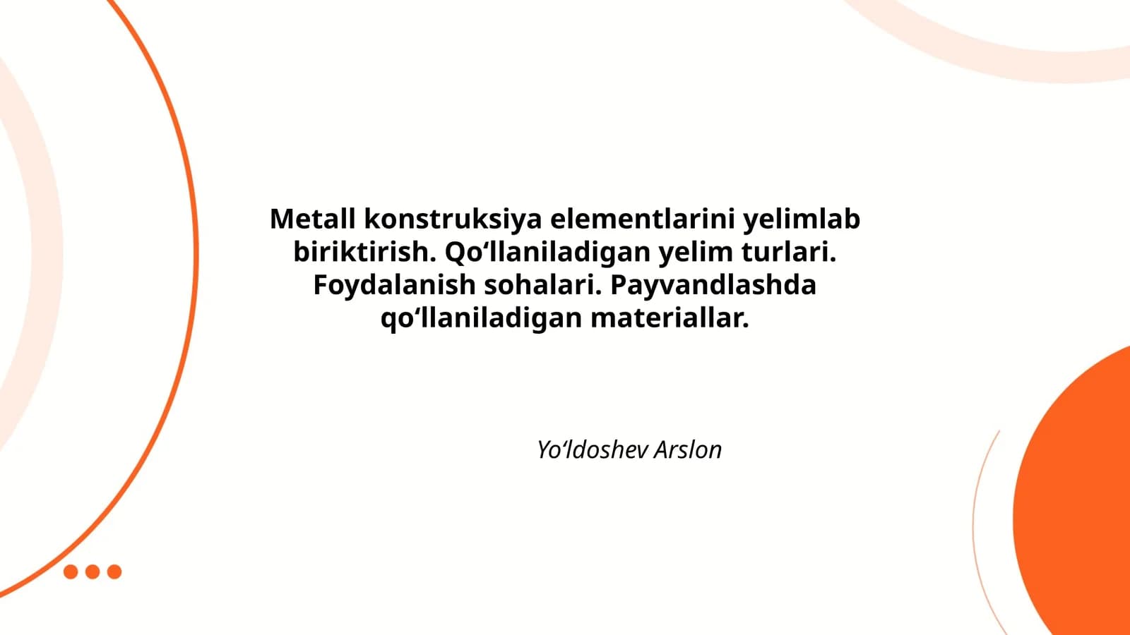 Metall konstruksiya elementlarini yelimlab biriktirish