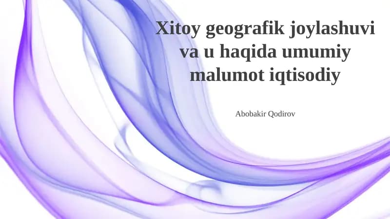 Xitoy Iqtisodiyoti