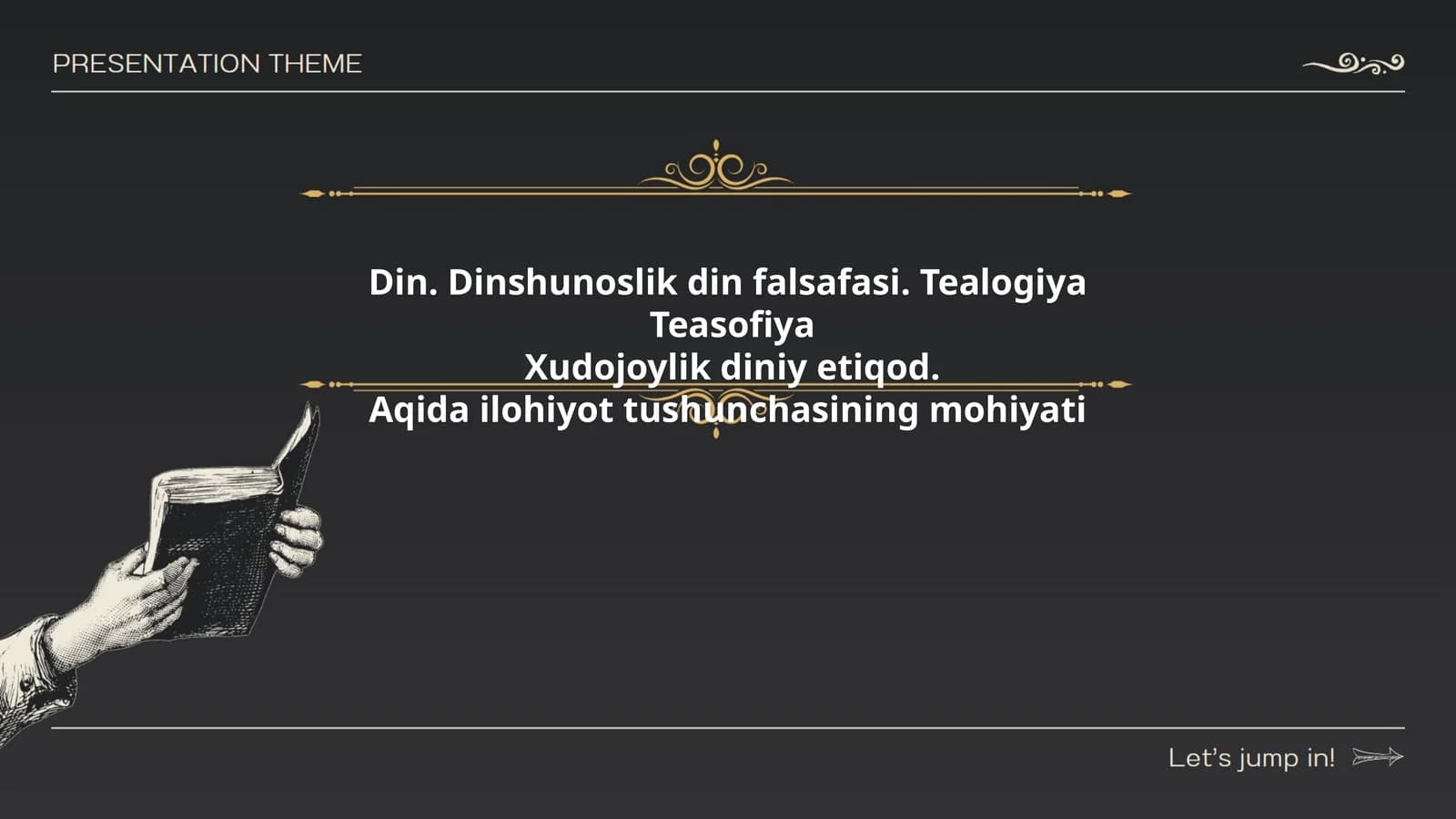 Din. Dinshunoslik din falsafasi. Tealogiya