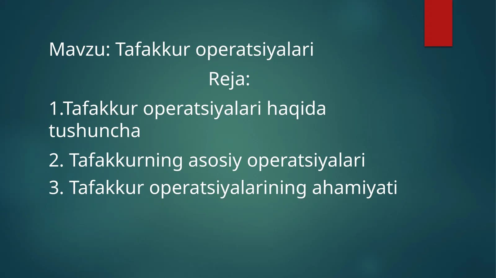 Tafakkur operatsiyalari