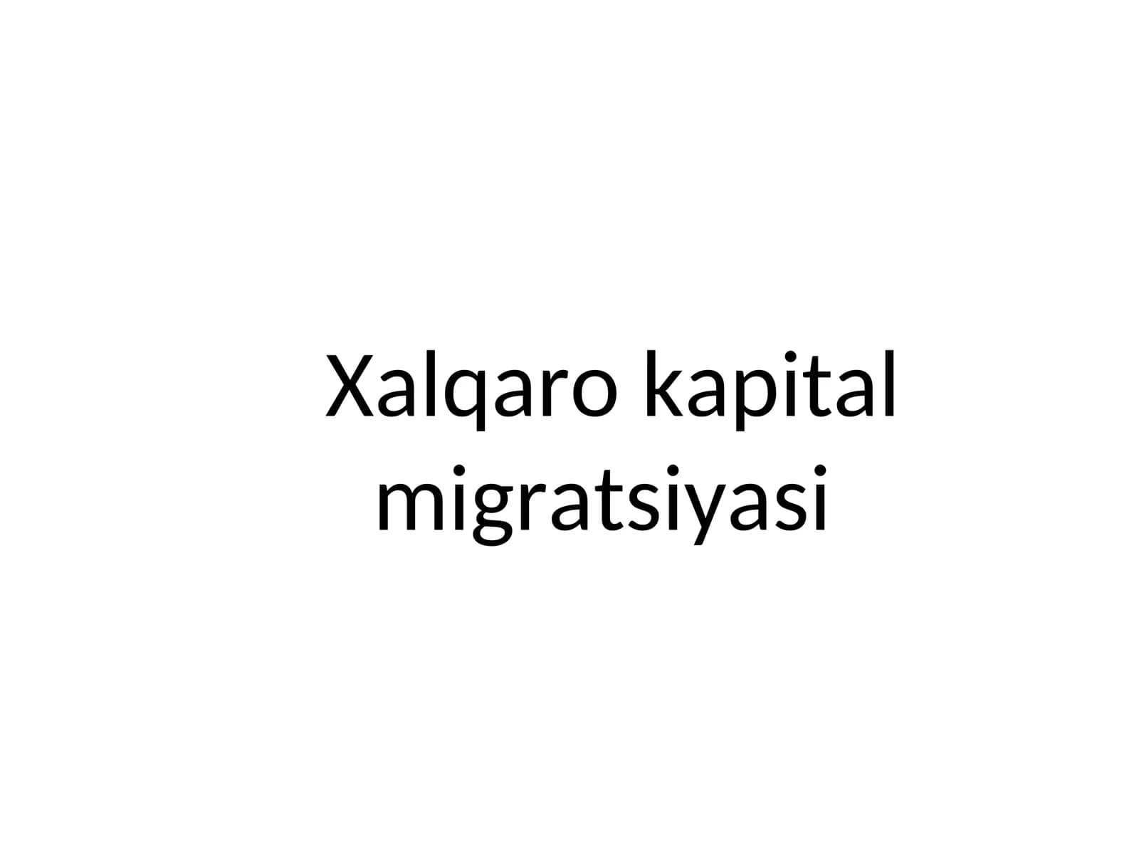 Ishchi kuchi migratsiyasi
