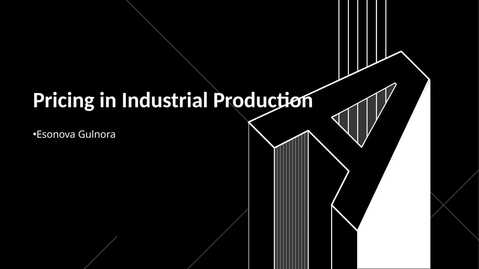 Pricing in Industrial Production