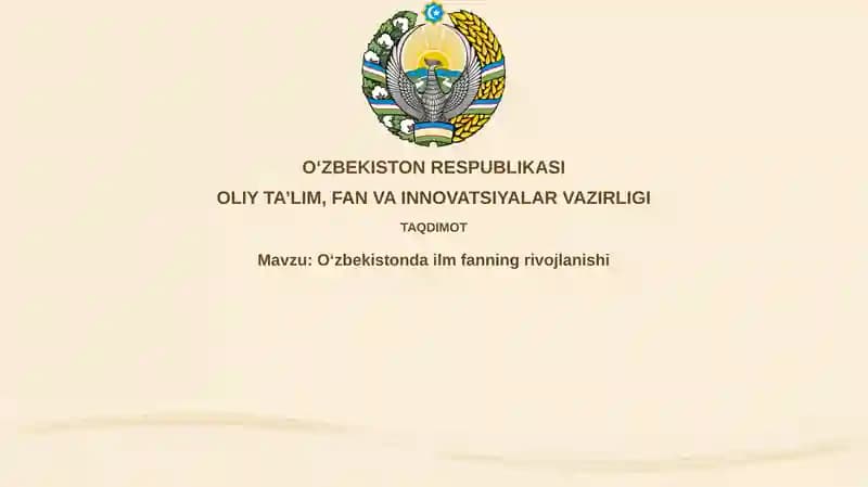 O'zbekistondagi ilm fanining rivojlanishi