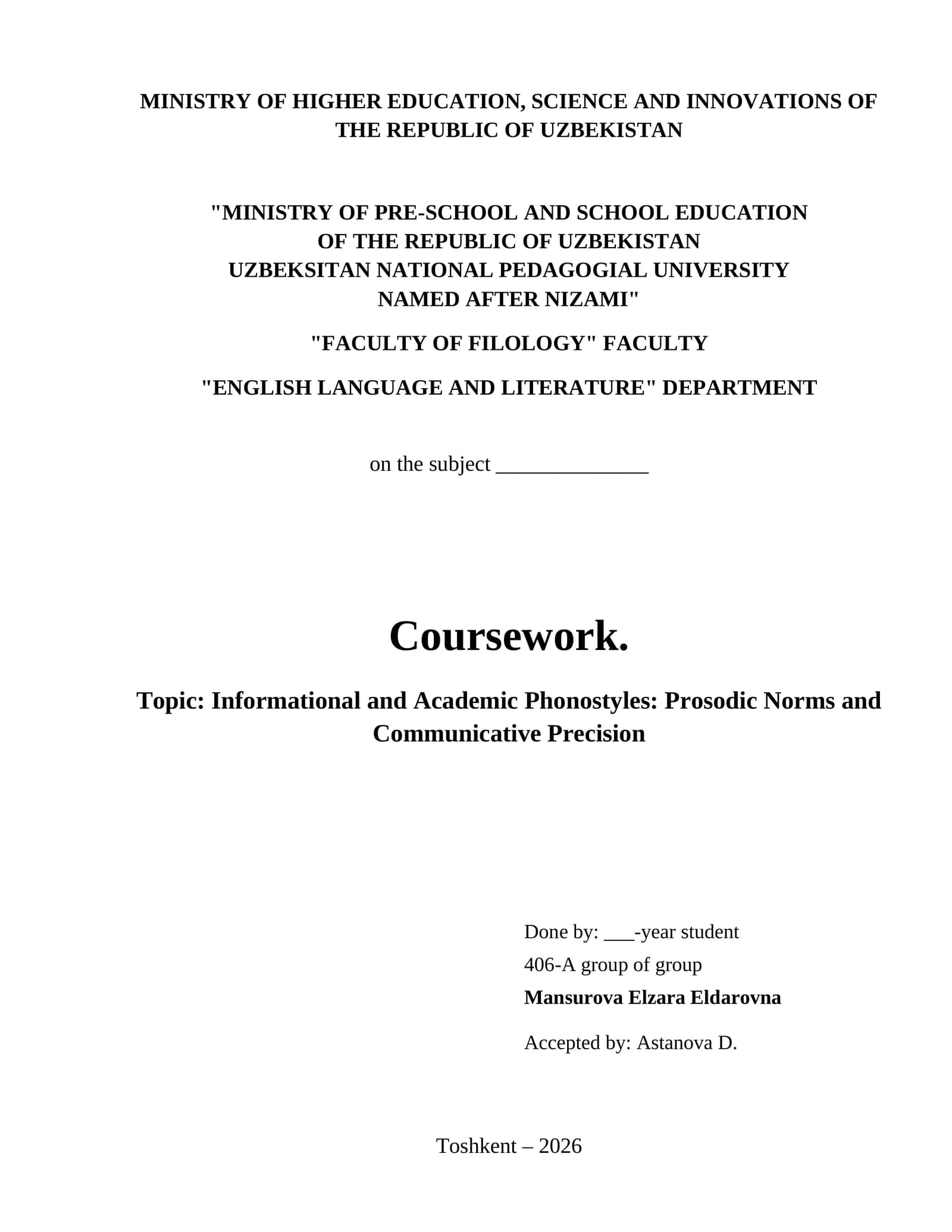 Informational and Academic Phonostyles: Prosodic Norms and Communicative Precision