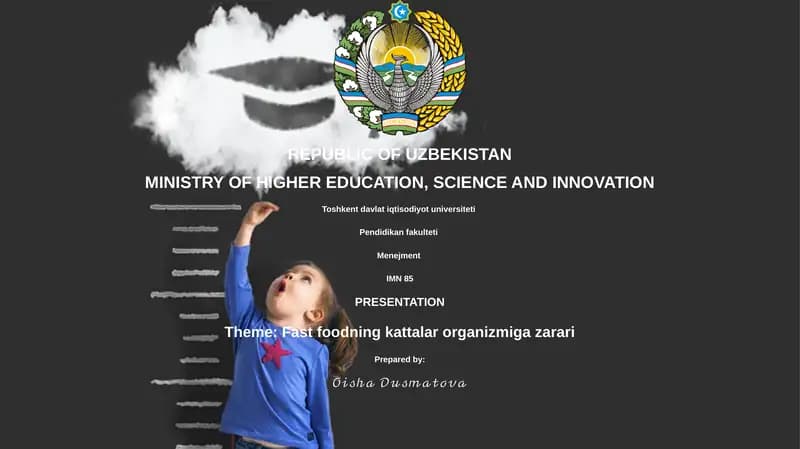 Fast foodning kattalar organizmiga zarari