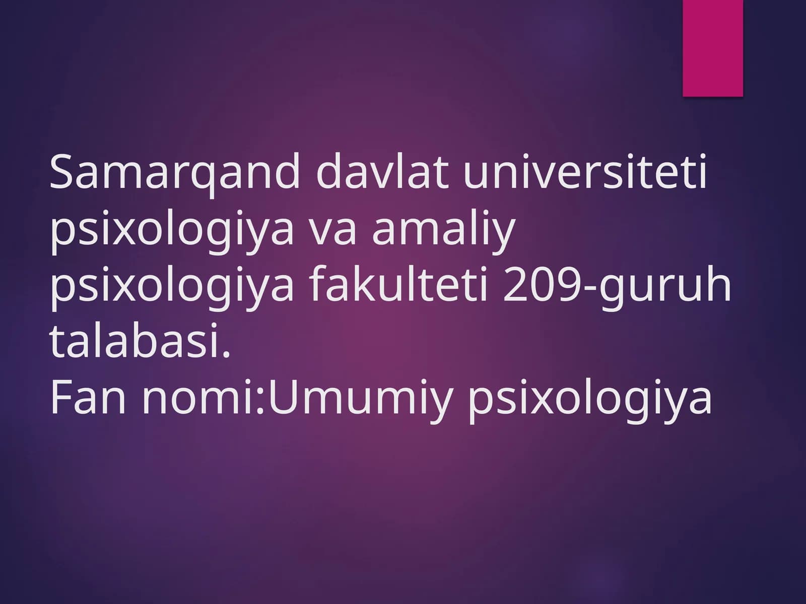 Umumiy psixologiya