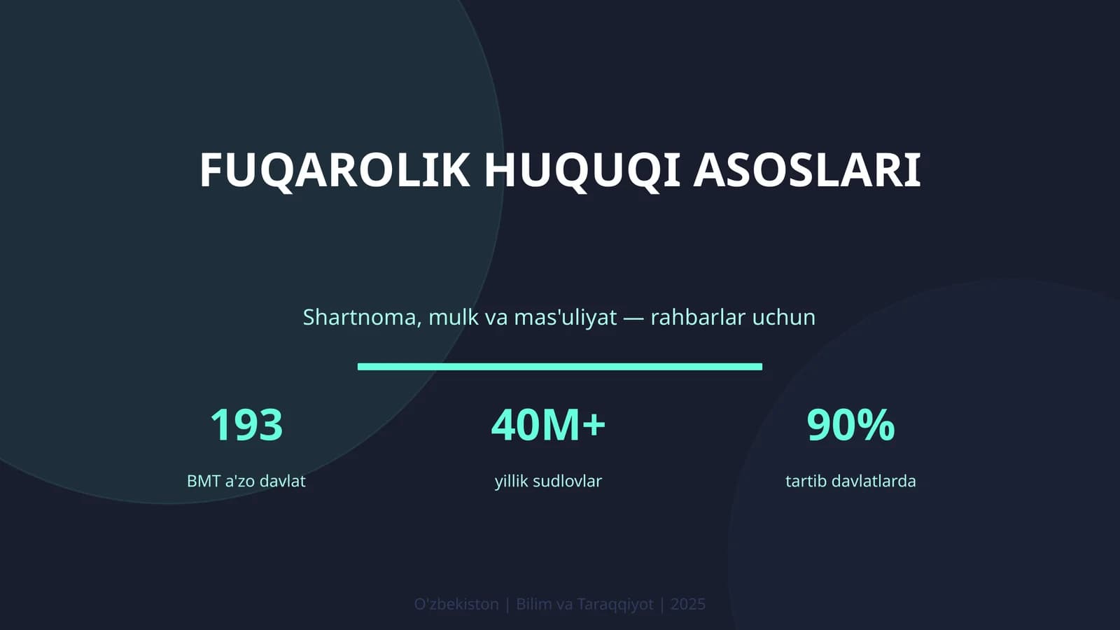 Fuqarolik huquqi asoslari