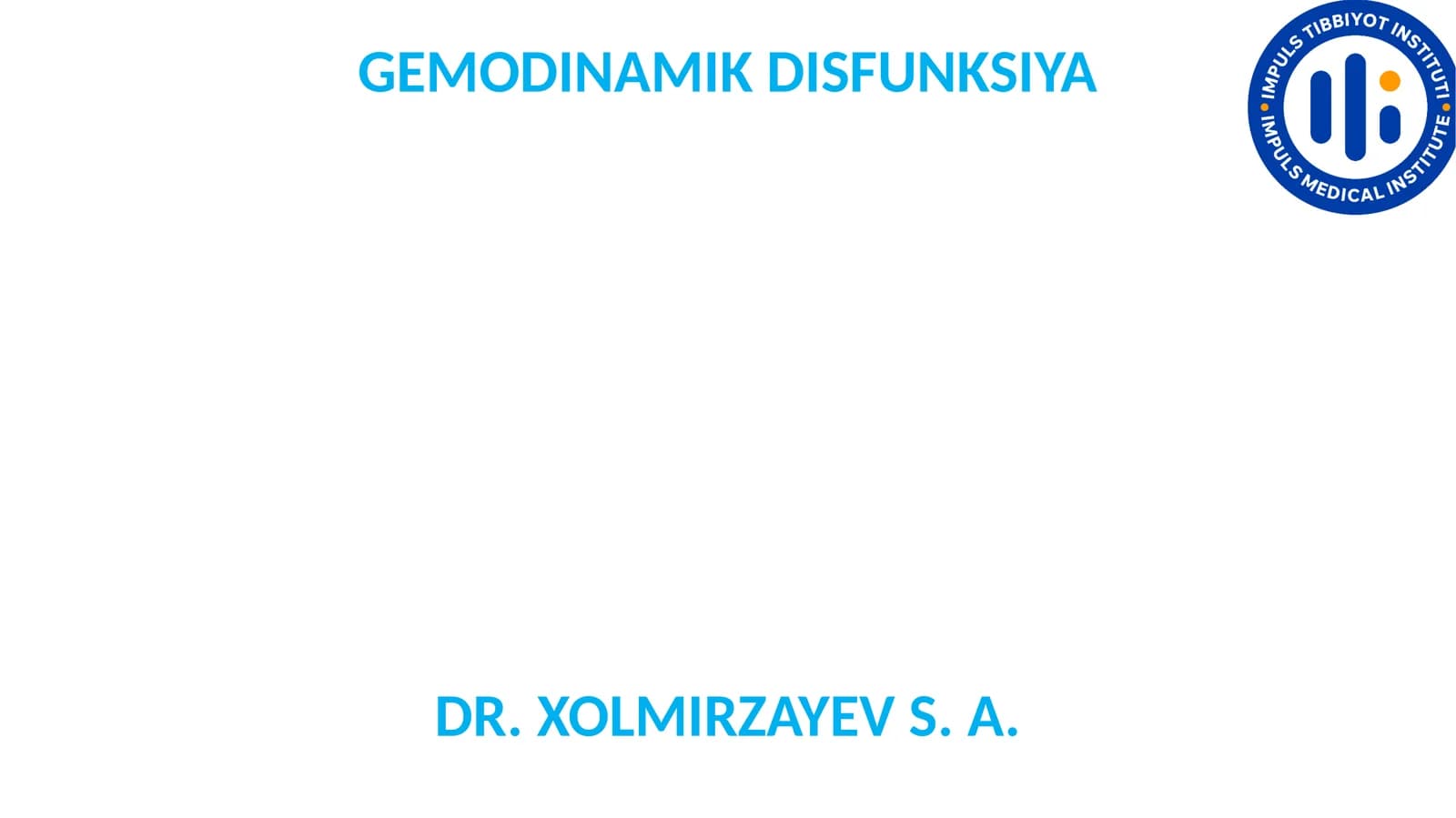 GEMODINAMIK DISFUNKSIYA