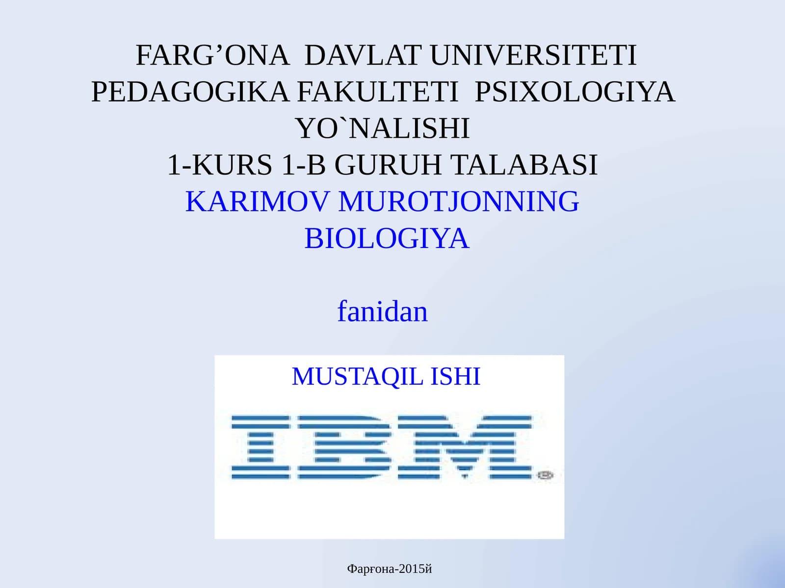 IBM kompaniyasi tarixi