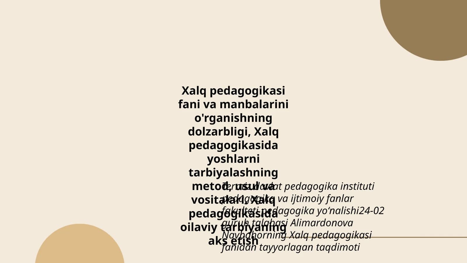 Xalq pedagogikasi