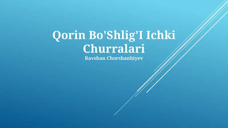 Qorin Bo'Shlig'I Ichki Churralari